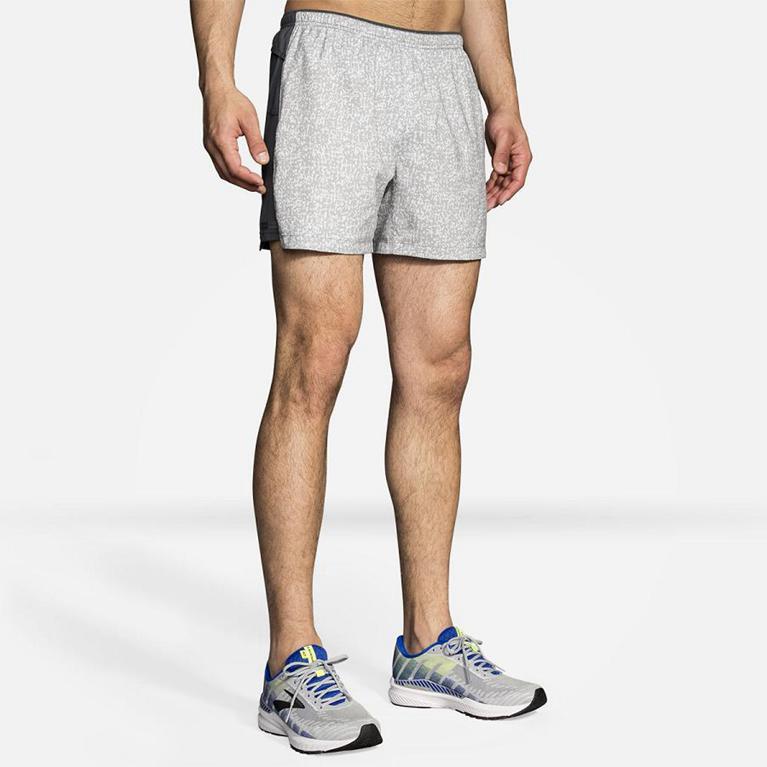 Brooks Sherpa 5 - Mens Running Shorts - White (98651BJLQ)